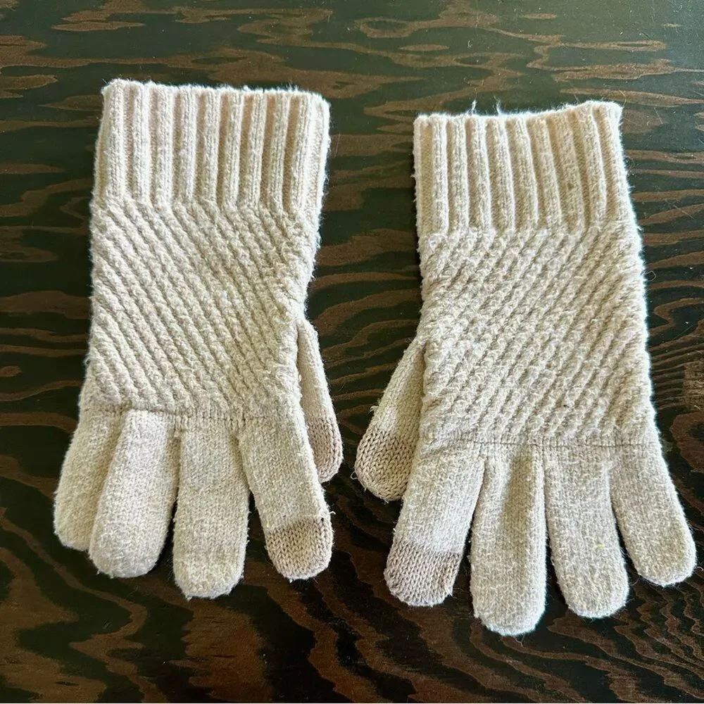 Cozy Cream Knit Gloves (138)